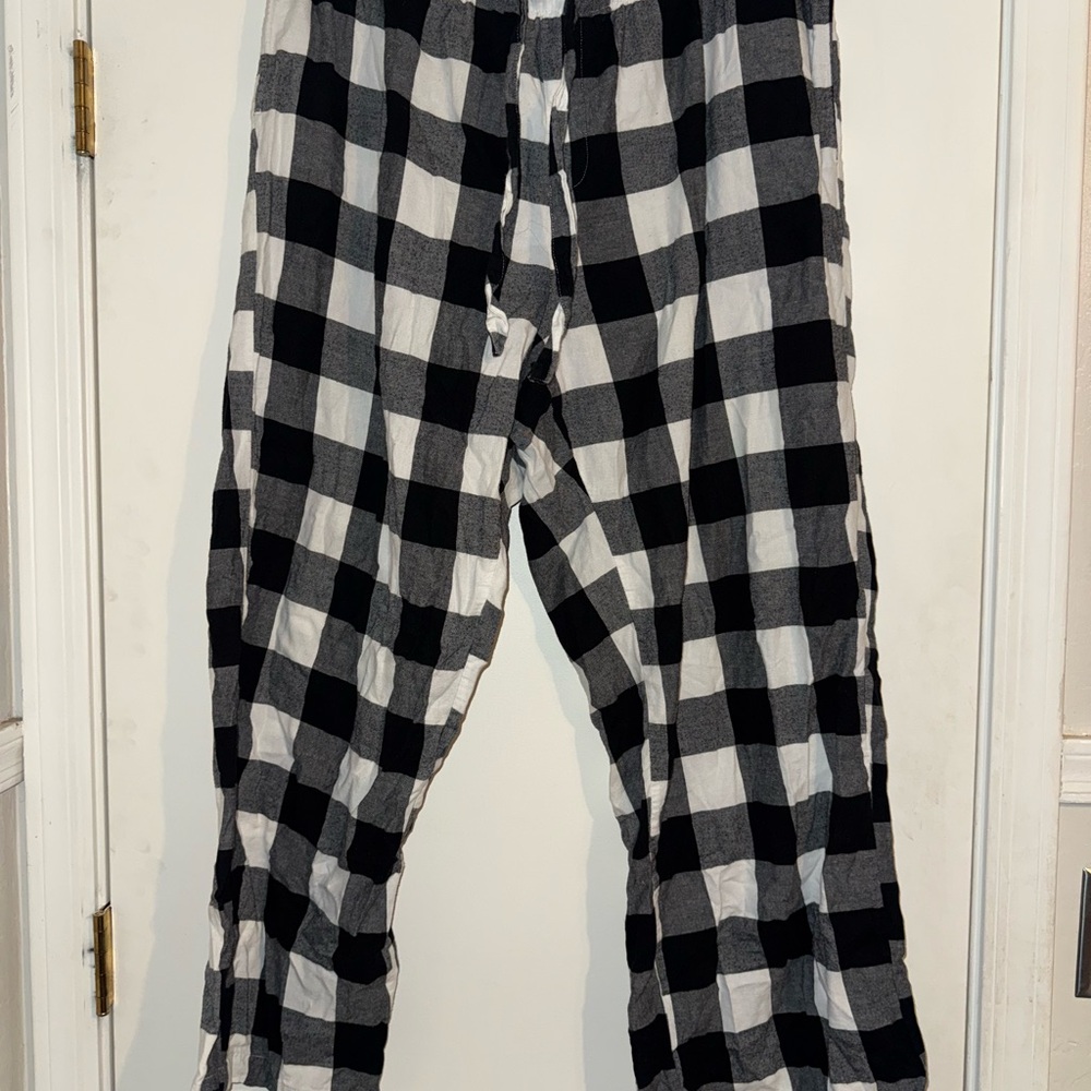 Auden Black and White Plaid Pajama‎ Pants
